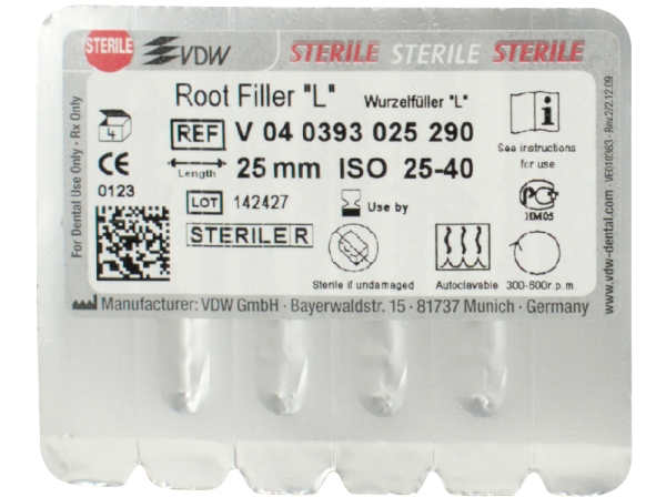 Root filler 93/ 25-40 25mm sterile 4pcs.
